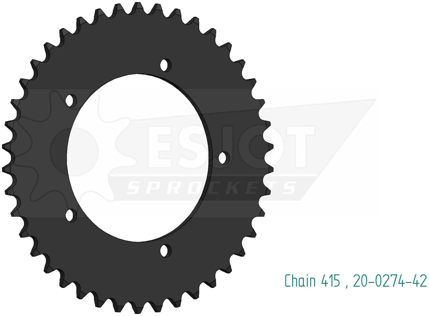 Esjot achtertandwiel 0274 chain wheel 415 42z steel black