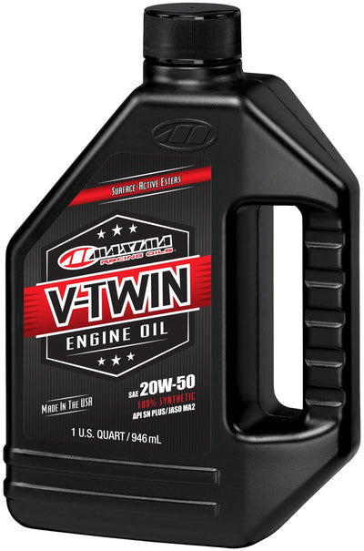 Maxima racing oils motoröl v-twin full synthetic motor oil maxima v-twin full synt. 20w-50 946ml