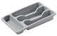 Curver bestekbak 4 vakken s - 33x20x6 cm - lichtgrijs