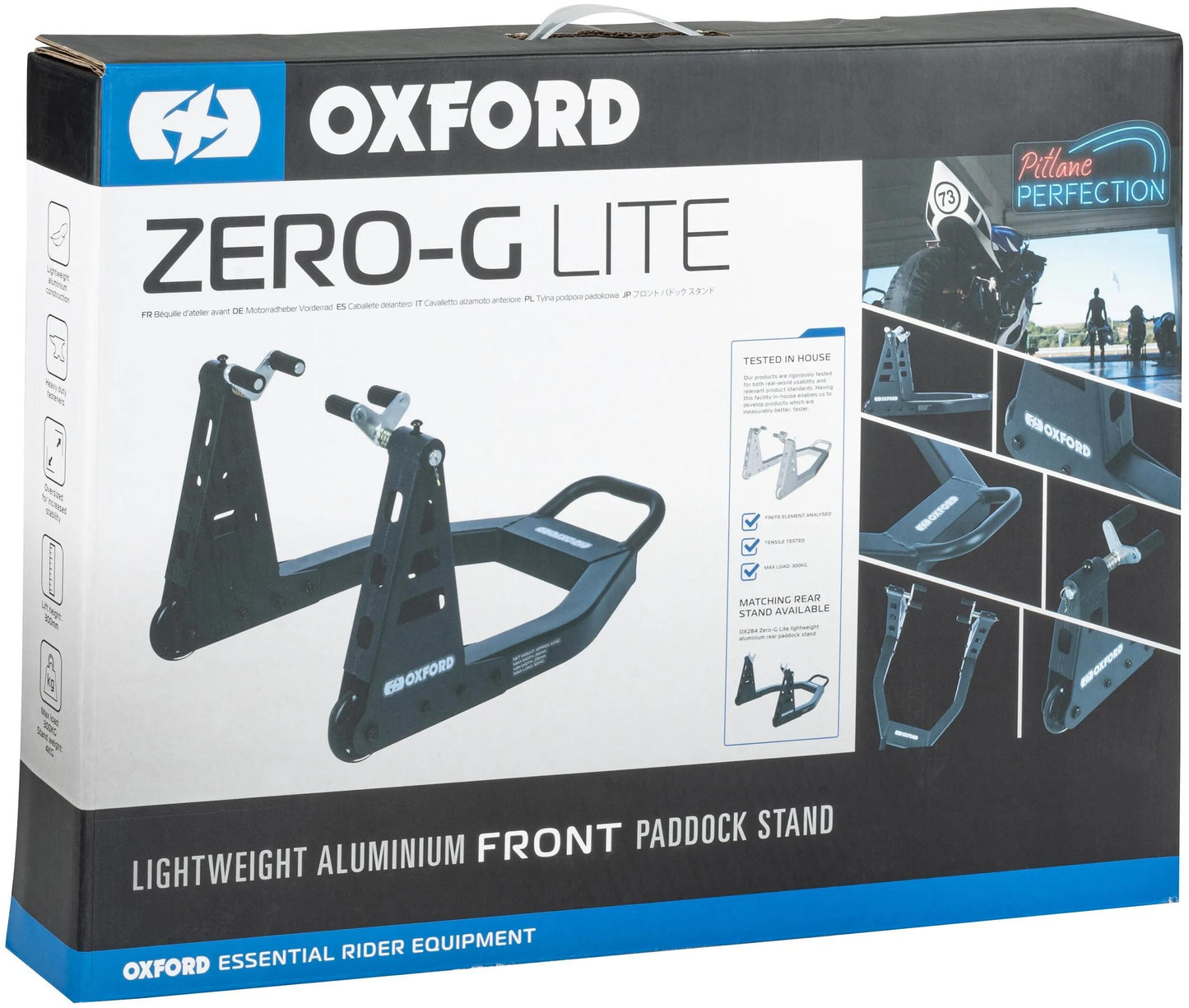 Oxford montageständer zero-g-lite assembly test. zer lite front black
