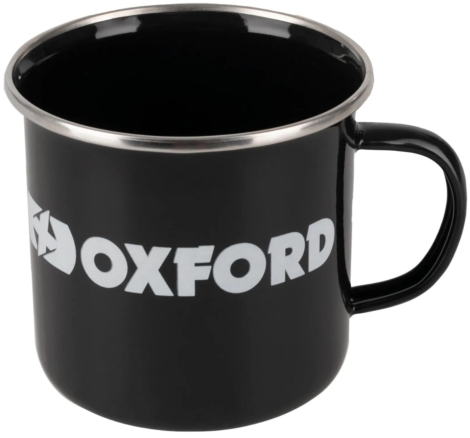 Oxford tafelgerei camping mug black logo