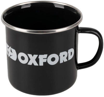 Oxford tafelgerei camping mug black logo