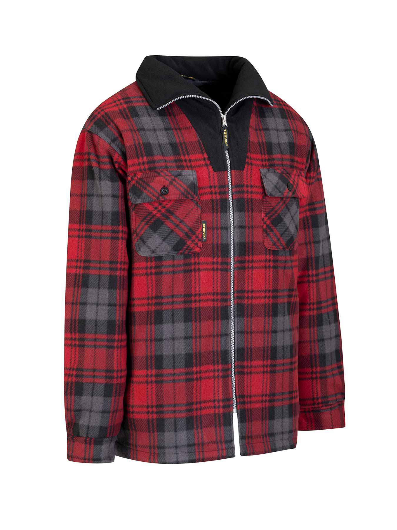 Storvik producten houthakkers fleecevest stanley thermo roodzwart 3xl