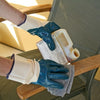 Keron producten handschoen blauw nbr met kap