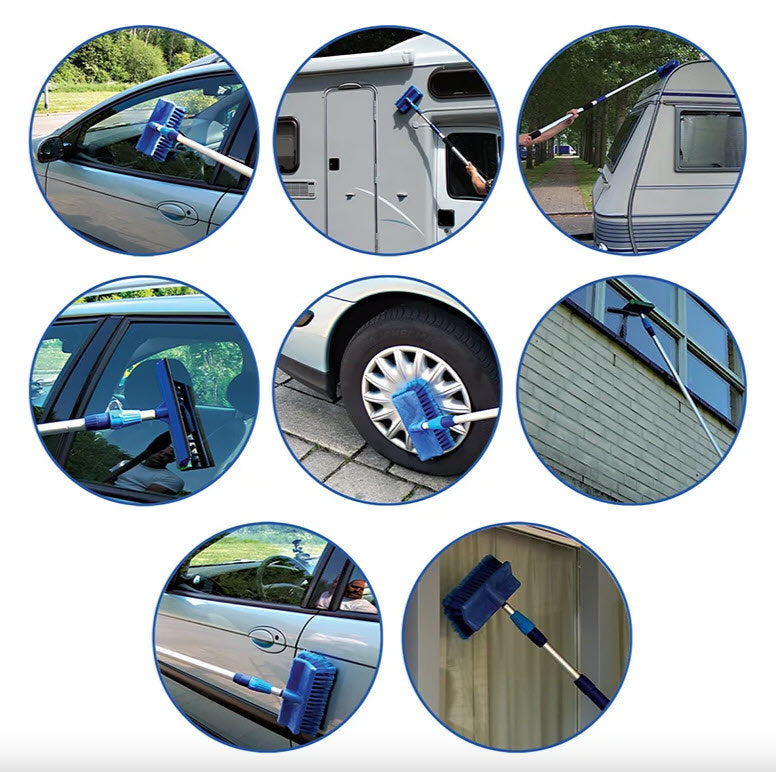 Proplus producten telescopische wasborstelset 3mtr incl spons trekker