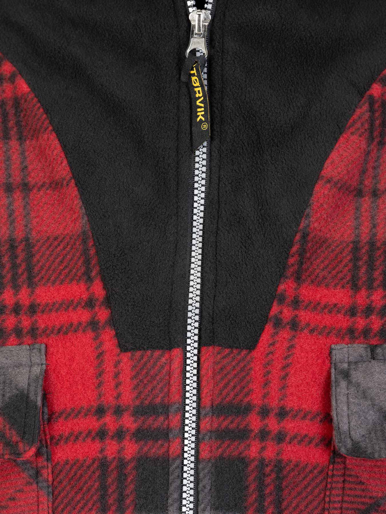 Storvik producten houthakkers fleecevest stanley thermo roodzwart 3xl