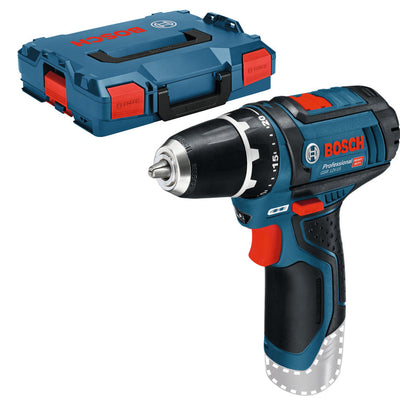 Bosch blauw gsr 12v-15 accu boorschroevendraaier | zonder accu's en lader | in l-boxx - 060186810d