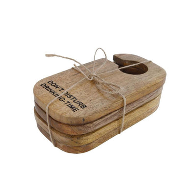 Cosydecor onderzetterset drinking time 4-dlg mango