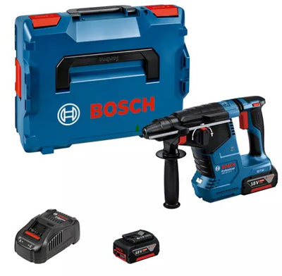Bosch blauw gbh 18v-24c professional accu boorhamer | sds-plus | 2 x 5,0 ah accu + snellader | in l-boxx 0611923003