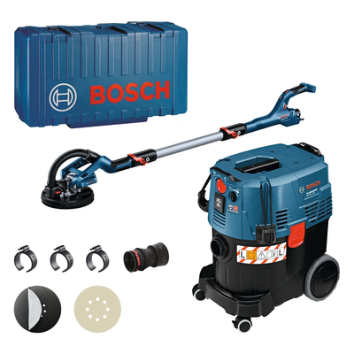 Bosch blauw gtr 55-225 | langnekschuurmachine | 550 w | 215 mm + gas 35 l afc stofzuiger - 0615a5004p