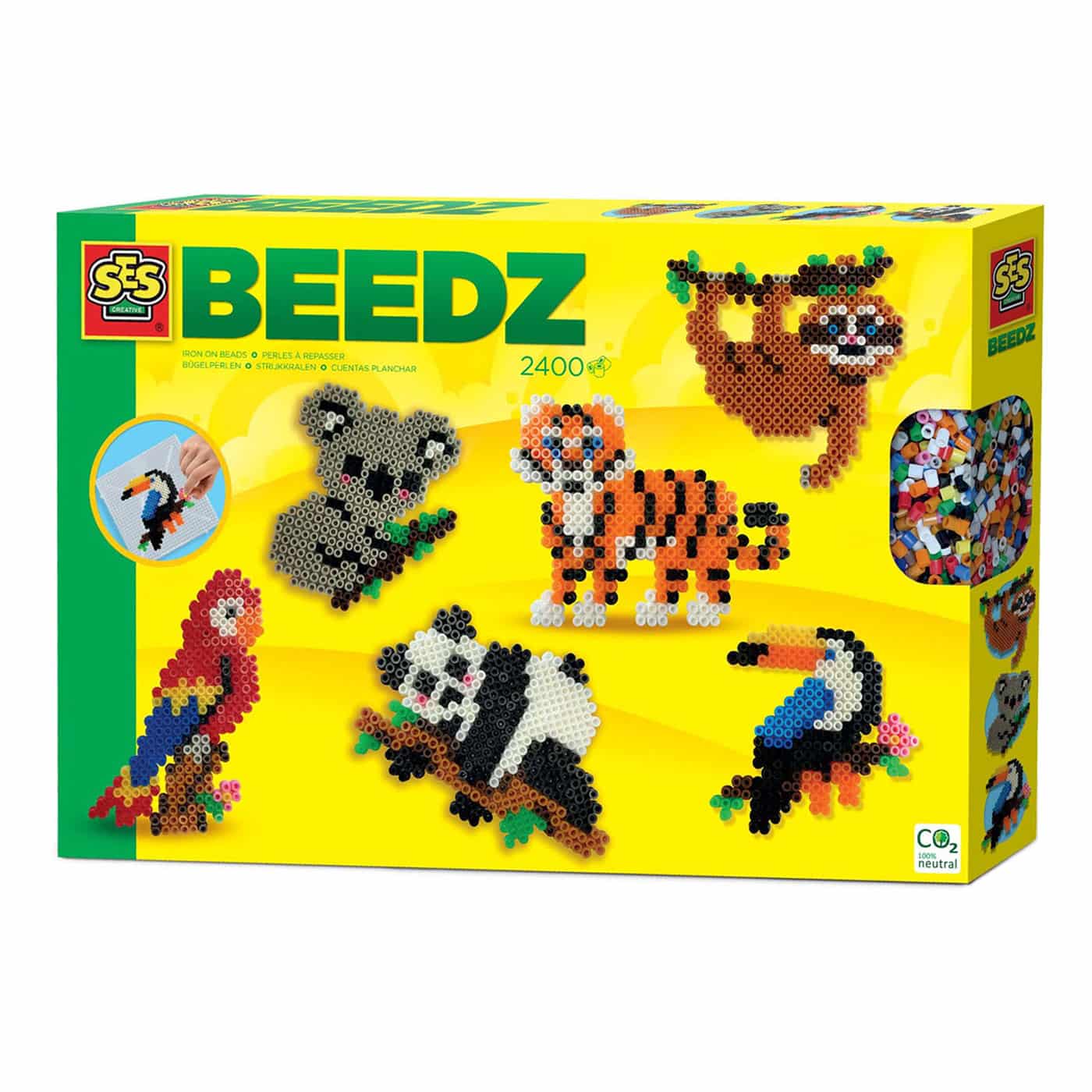 Ses beedz - strijkkralen jungledieren