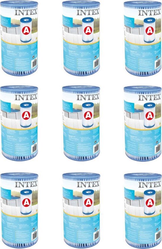 Intex 29000 filter cartridge type a 9 stuks voor zwembad 244 305 366 cm