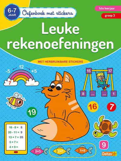 Deltas oefenboek met stickers - leuke rekenoefeningen (6-7 jaar)