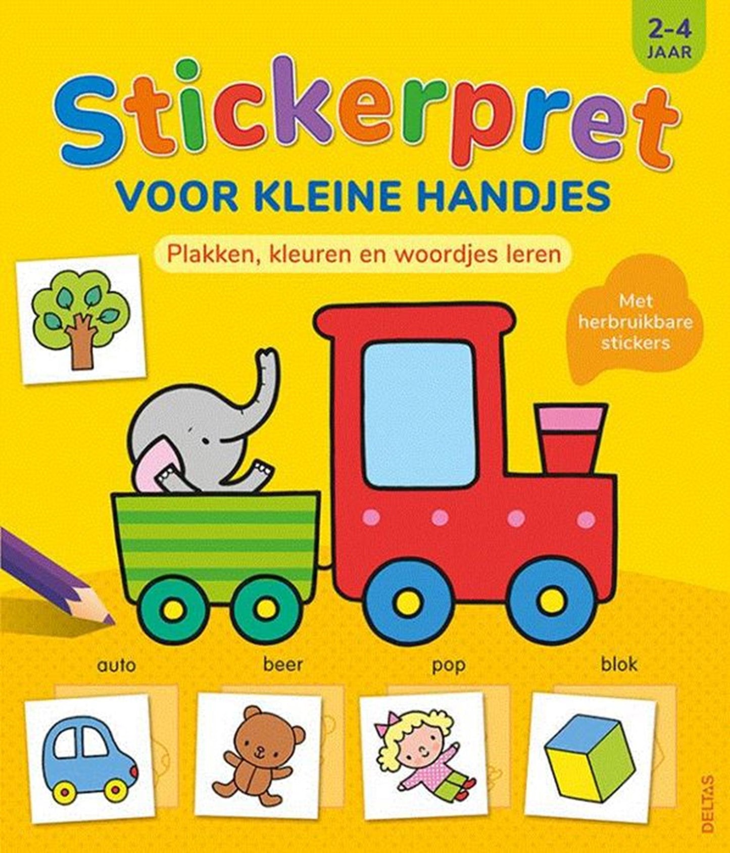 Deltas stickerpret voor kleine handjes, 2-4 jaar