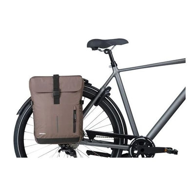Basil dubbele fietsas move 30 liter 16 x 27 x 38 cm - bruin