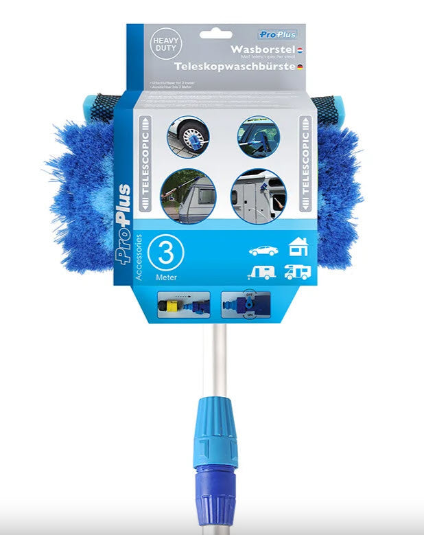 Proplus producten telescopische wasborstelset 3mtr incl sponstrekker
