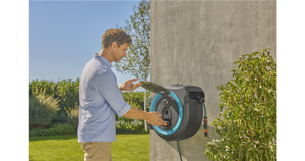 Gardena wandslangenbox powerroll xxl set - 40 m
