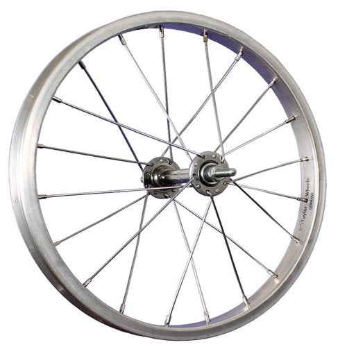 Voorwiel 20*175 aluminium vaste as - zilver