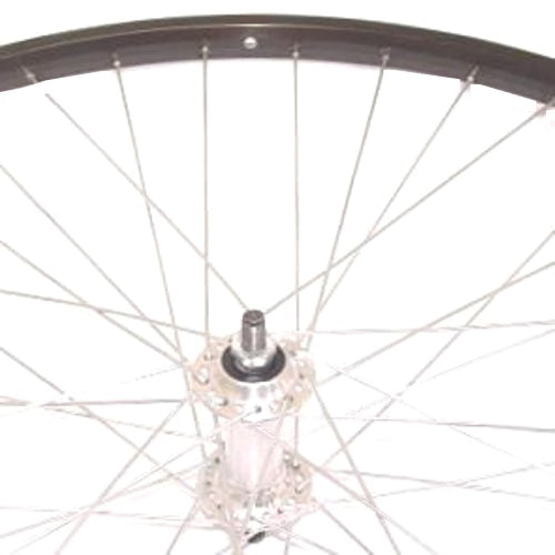 Voorwiel 28 sp. alu sp13 trek basic zwart alu naaf v.as
