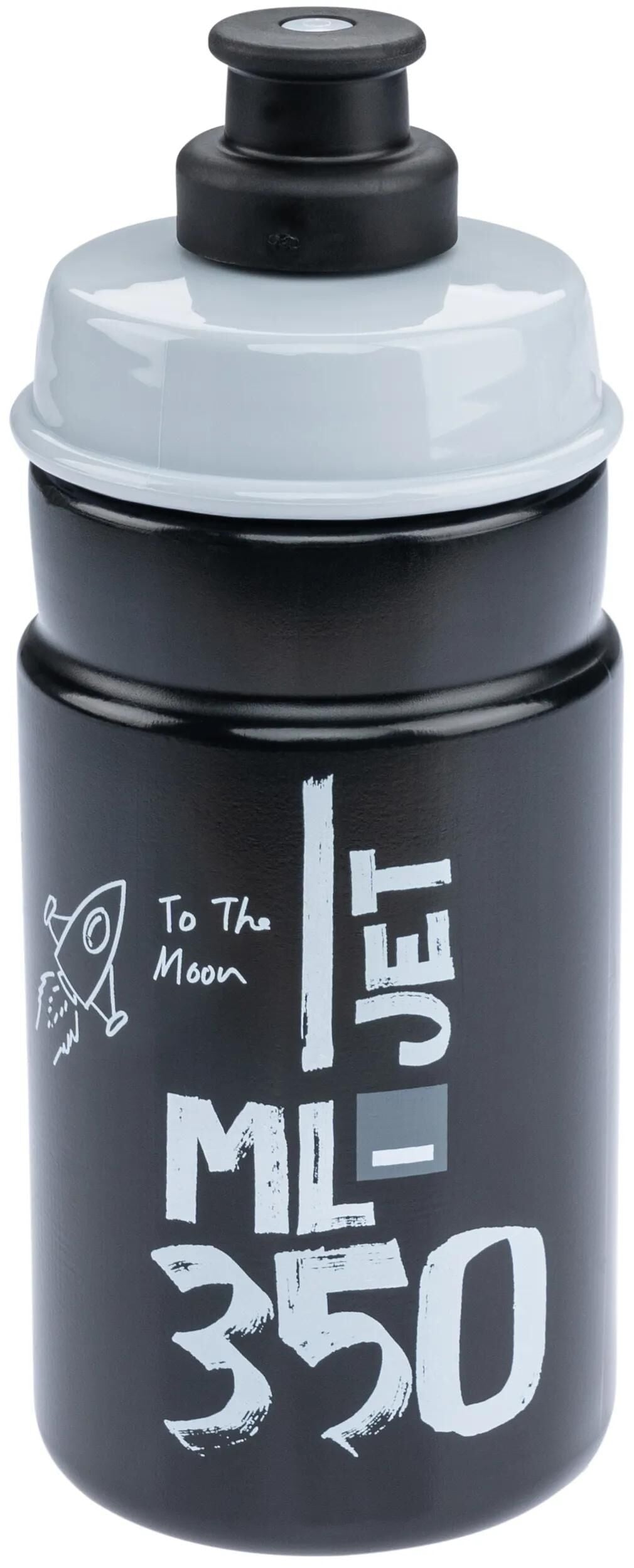 Elite bidon jet bottle jet black grey