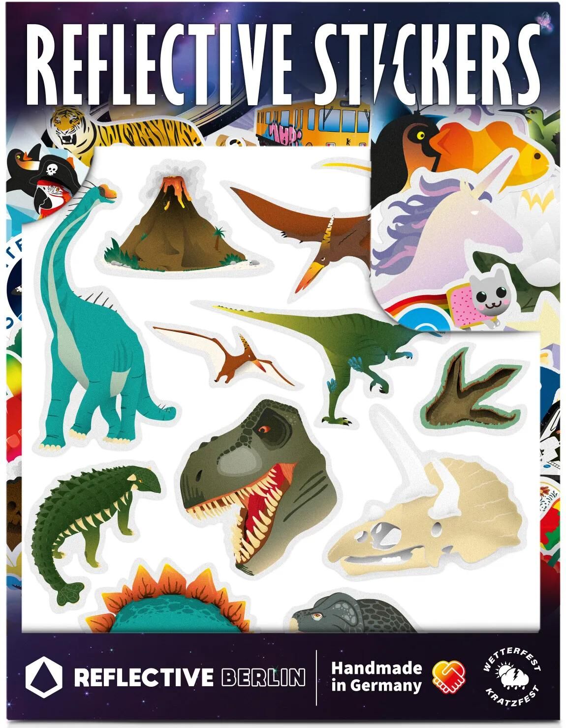 Reflective berlin reflex-sticker k.i.d. ref.sticker re.berlin kid k.i.d. dinos