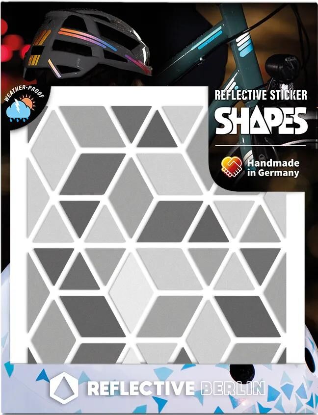Reflective berlin reflex-sticker shapes refl.sticker refl.berlin diamonds grey