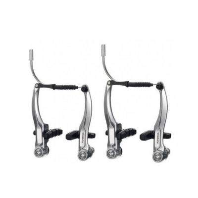 V-brake rem-set zilver voor + achter compleet