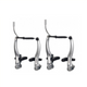 V-brake rem-set zilver voor + achter compleet