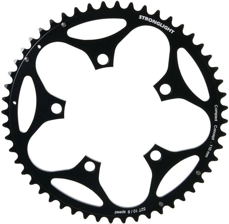 Stronglight kettingblad chain ring strongl. 52t alu black