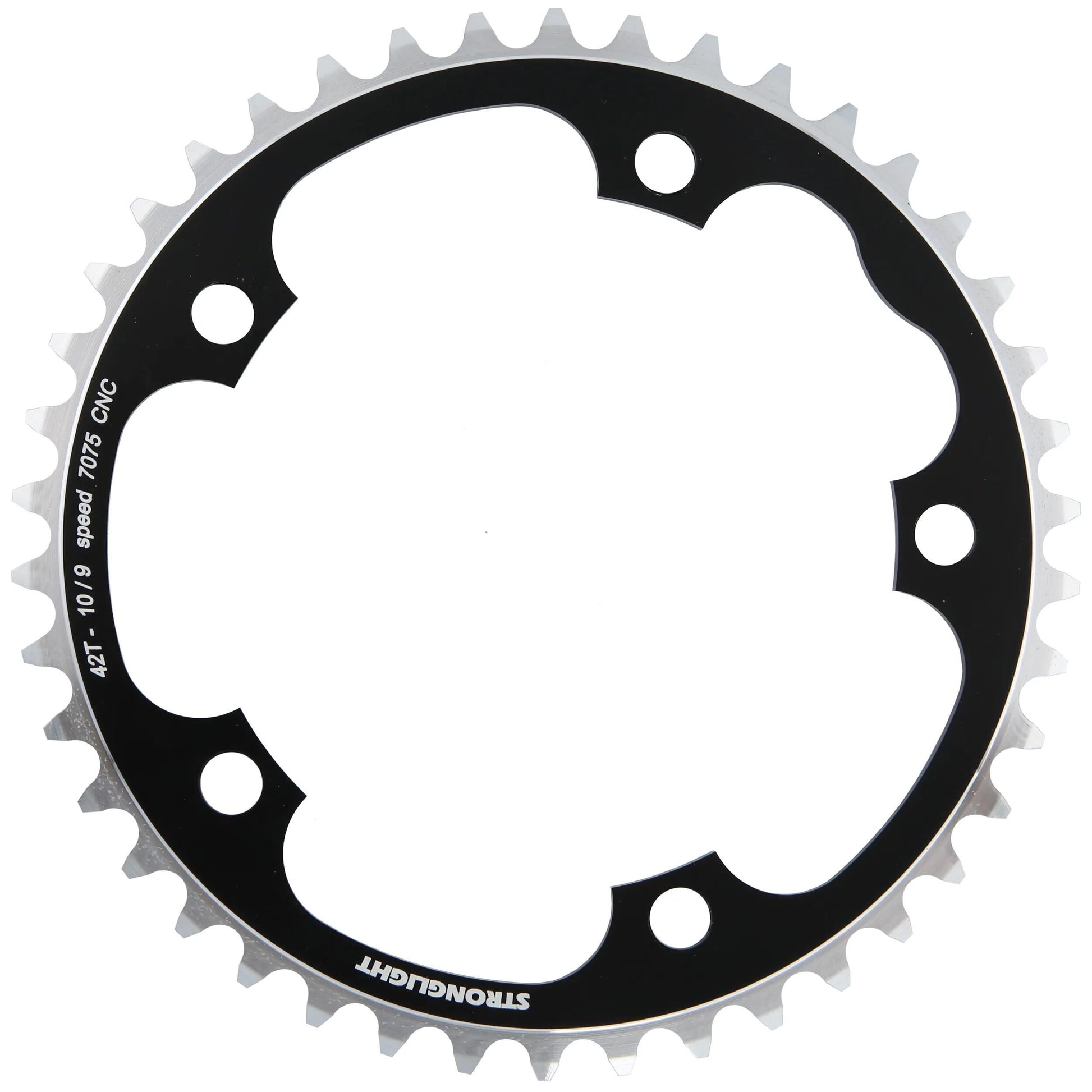 Stronglight kettingblad type s 7075 t6 chainring 7075t6 black 130 mm lochkr. 42z.