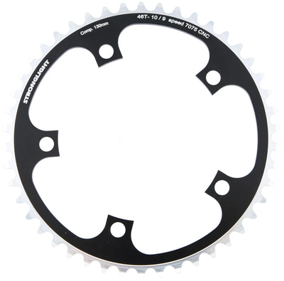 Stronglight kettingblad type s 7075 t6 chainring 7075t6 black 130 mm lochkr. 46z.