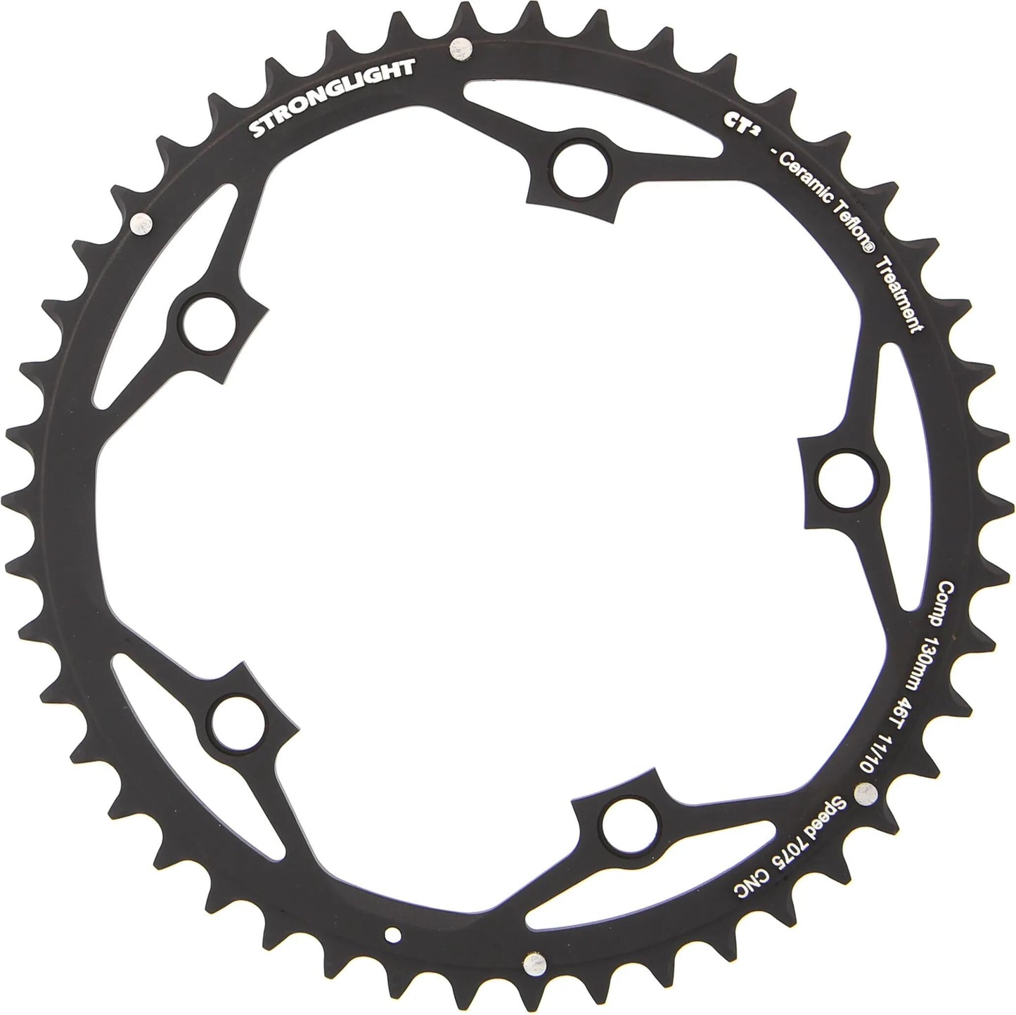 Stronglight kettingblad ct2 chain ring strongl.ct2 46t alu black