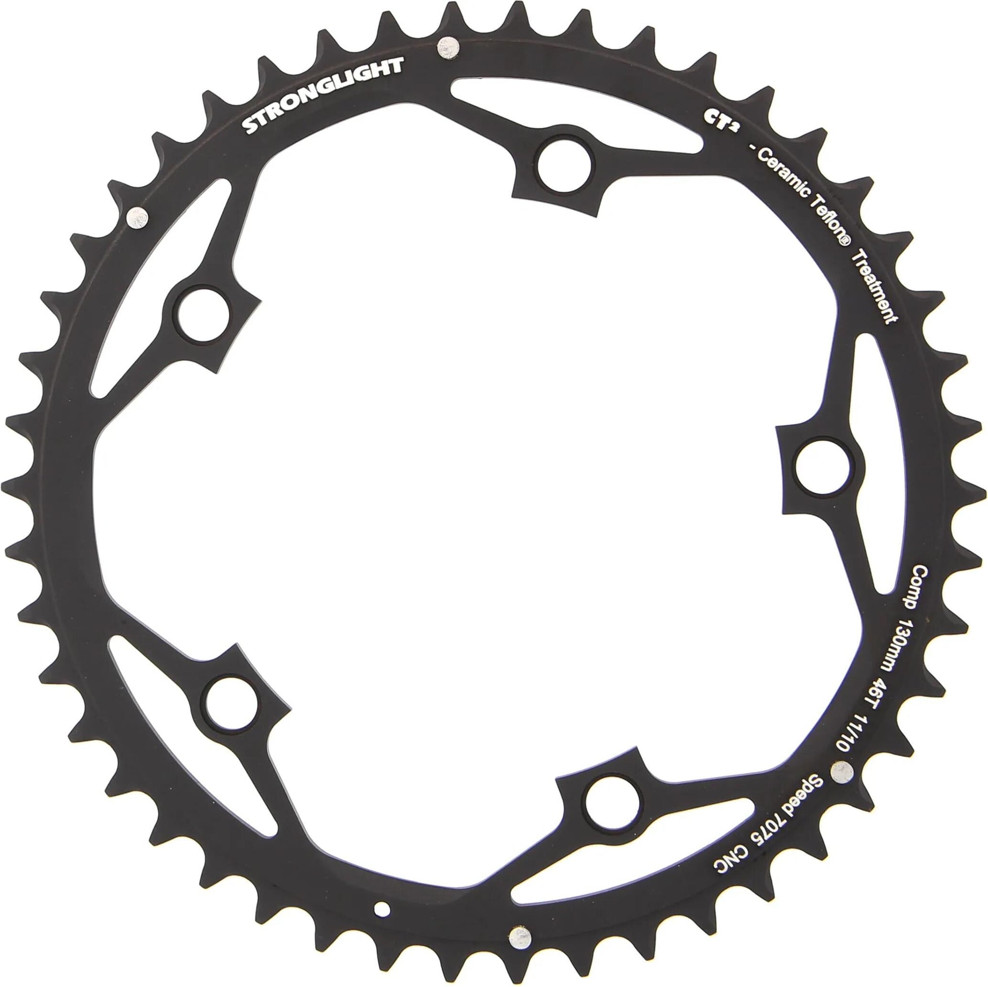 Stronglight kettingblad ct2 chain ring strongl.ct2 46t alu black