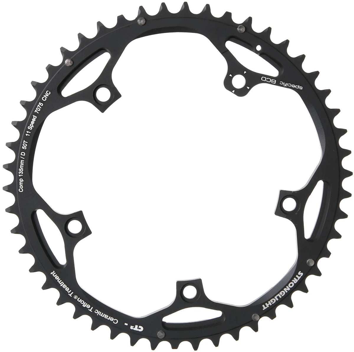 Stronglight kettingblad ct2 chain ring strongl.ct2 50t black