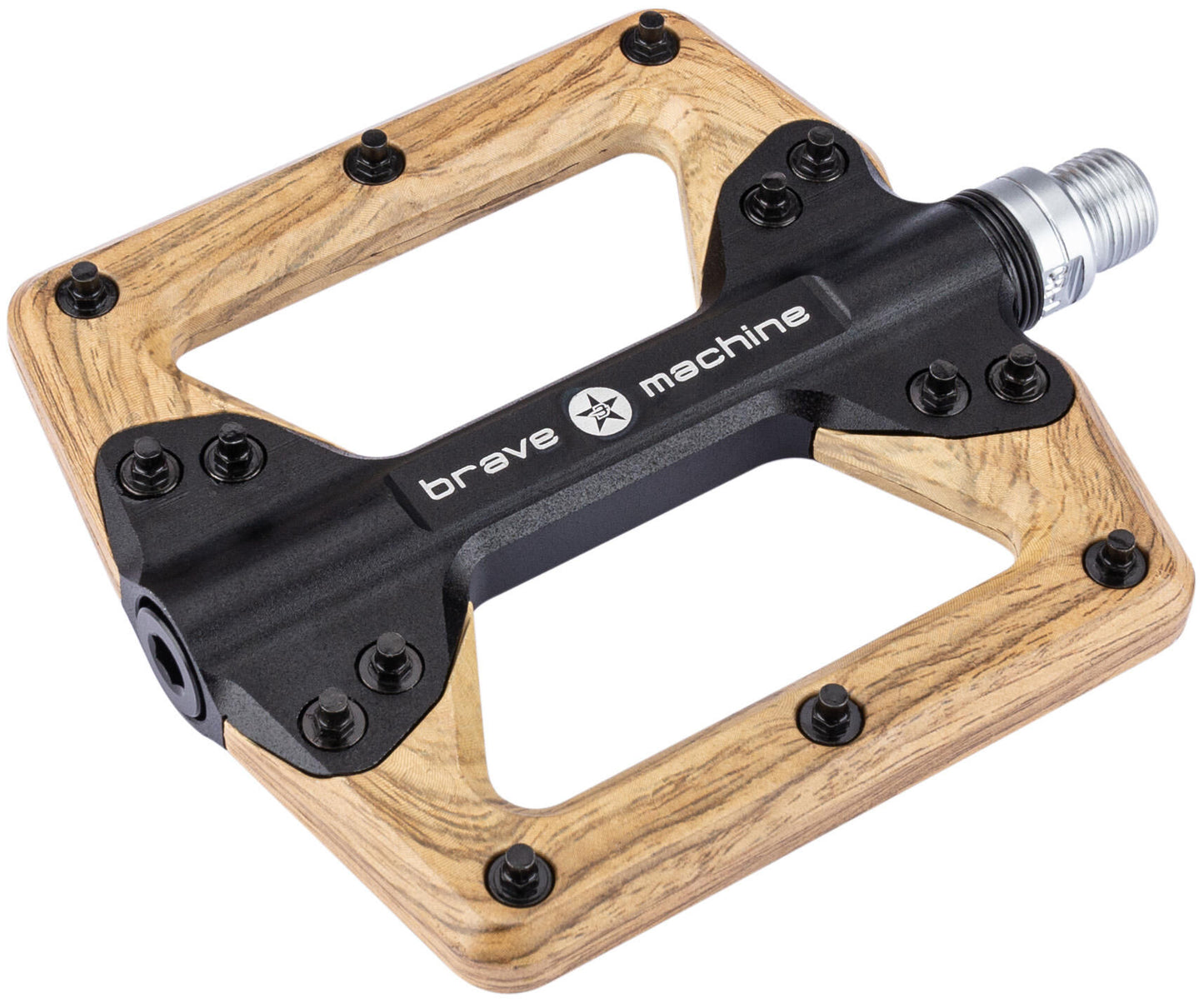 Brave platformpedaal wood mod. 23 platform pedal wood black wood look