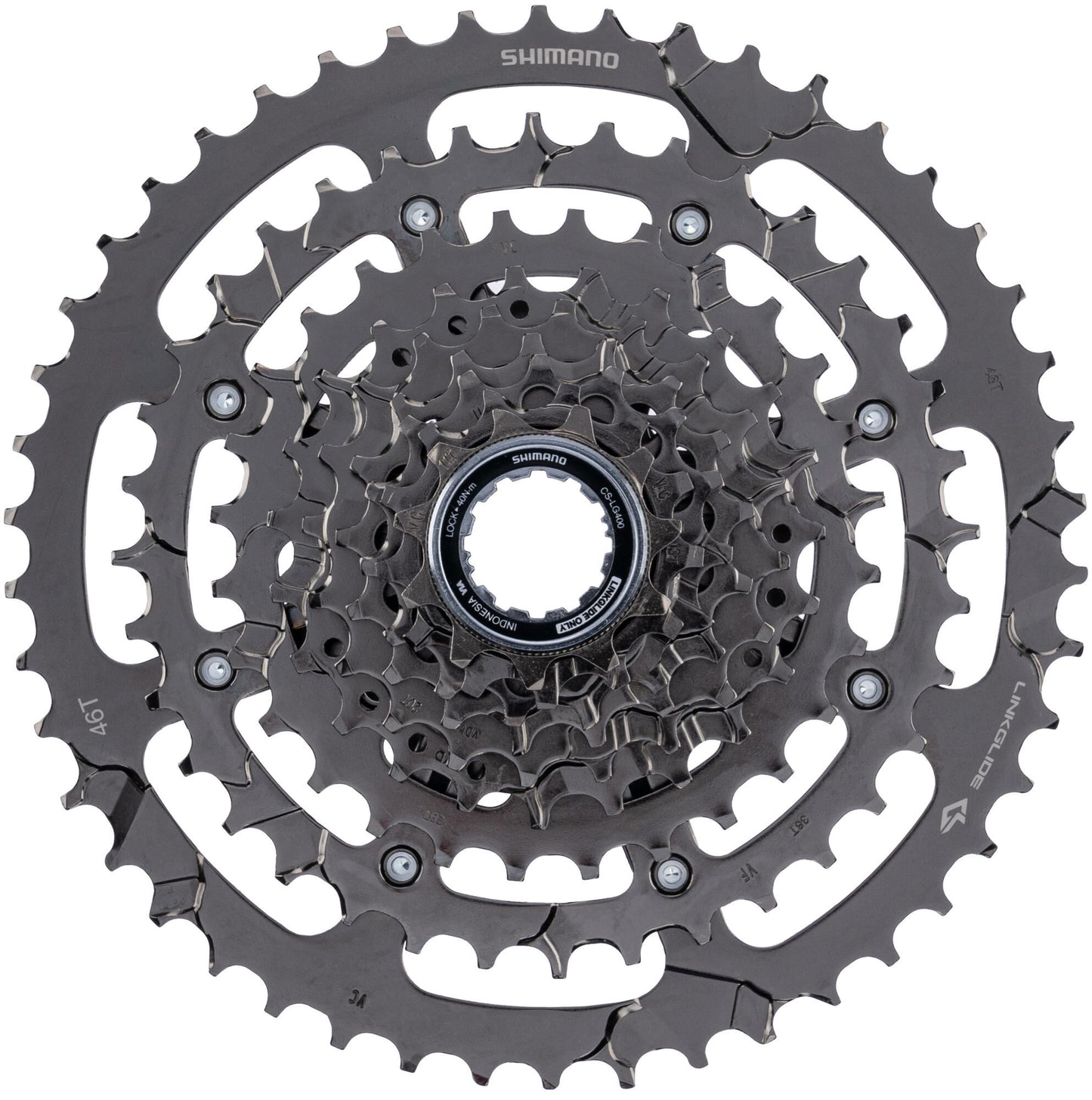Shimano cassette cues 9v 11-46t cs-lg400 zwart