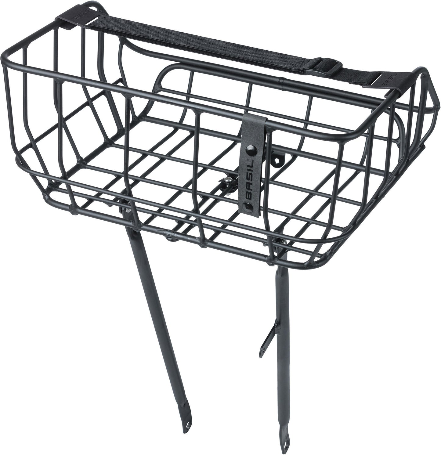 Basil Portland - fietsmand – voorop - mat zwart