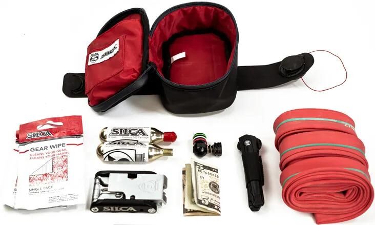 Silca zadeltas mattone grande saddle bag mattone grande black red
