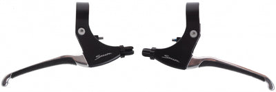 Saccon remhendel set, aluminium zwart zilver. ruber inleg in hendel.