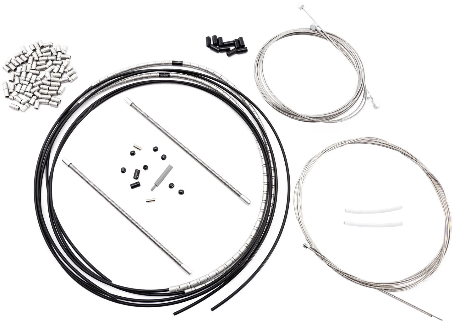 Nokon schakel- remkabelset kon 22 uni set kon 22 1,50m road+atb mtb sil.