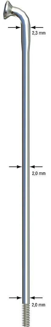 Sapim spaak strong spoke strong sst 182mm black