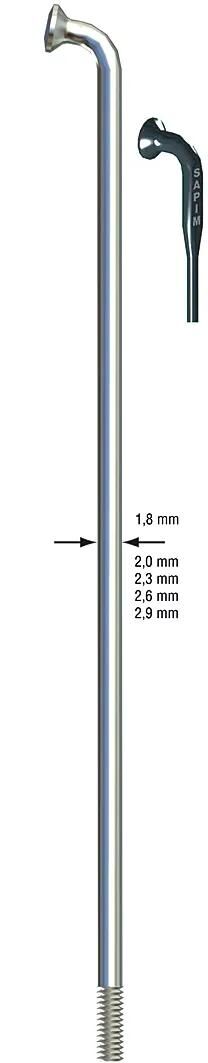 Sapim spaak leader spoke leader sst 2x292mm b