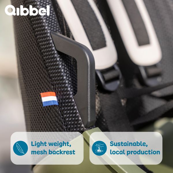 Qibbel achterzitje air mik-hd bagagedrager zwart