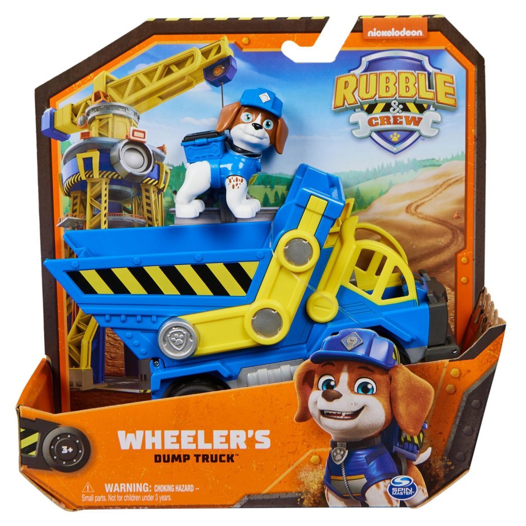 Rubble crew - wheeler’s kiepwagen met speelfiguur en beweegbare onderdelen - paw patrol speelgoed