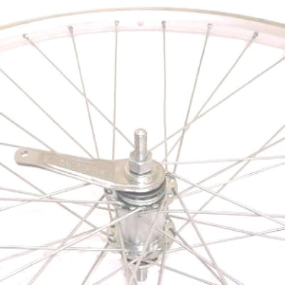Achterwiel 28 sp. alu spaak 13 zilver basic vent remnaaf