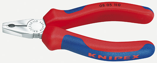 Knipex mini kombi-tang 08 05 110 combinatietang (rood blauw, lengte 110mm)