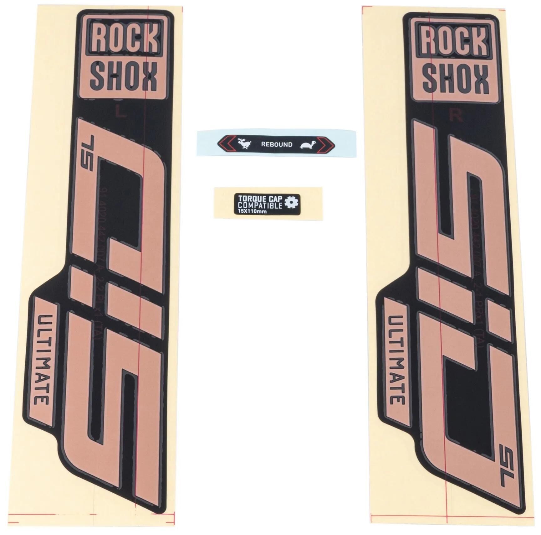 Rockshox decor set signatur series decal set rs sid sl ult. copper look