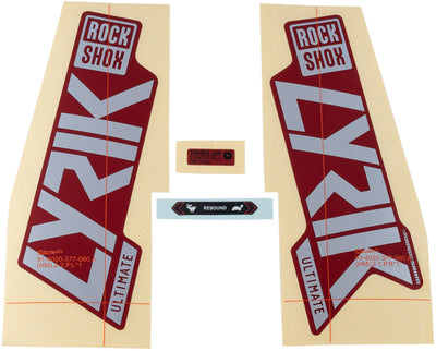 Rockshox dekor set signatur series decal set rs lyrik ult. silver