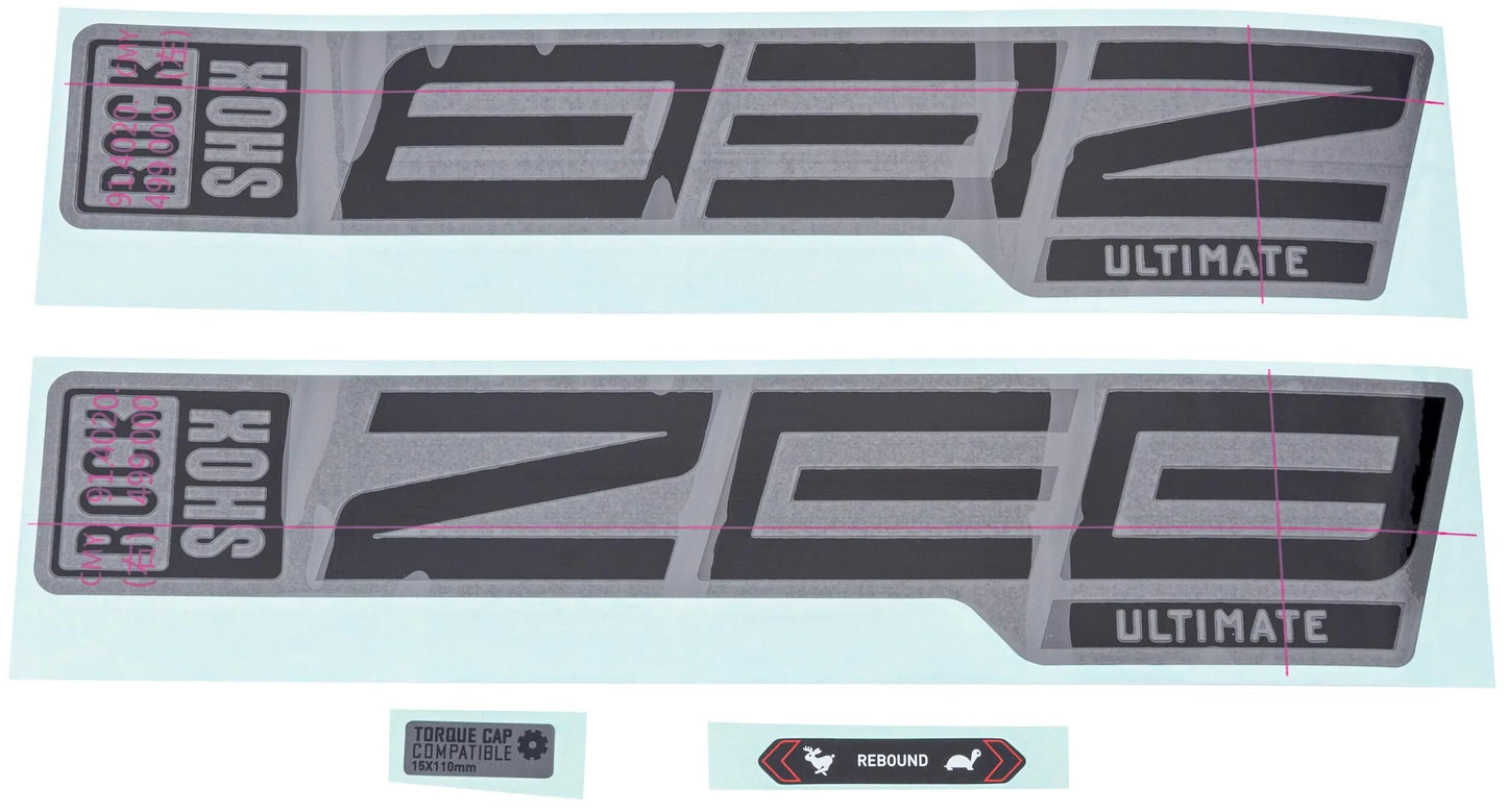 Rockshox decor set signatur series decal set rs zeb ult. black