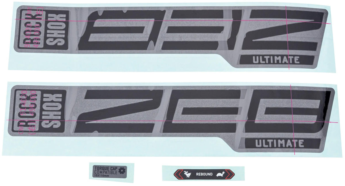 Rockshox decor set signatur series decal set rs zeb ult. black